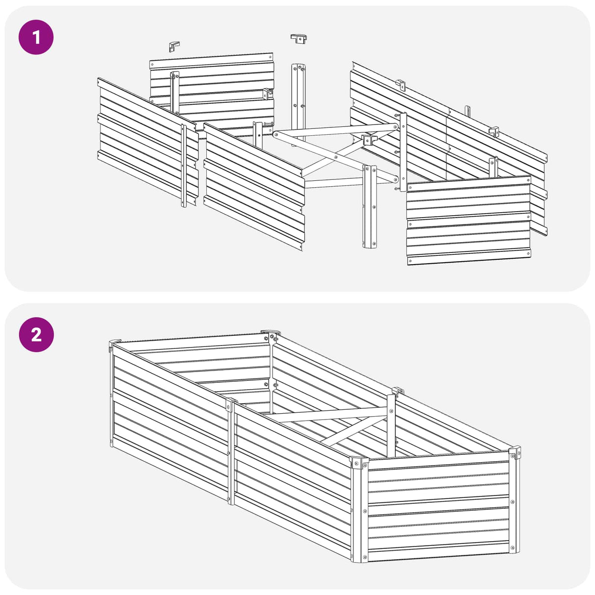 Raised Garden Bed Anthracite 160 x 40 x 24 cm cold-rolled steel