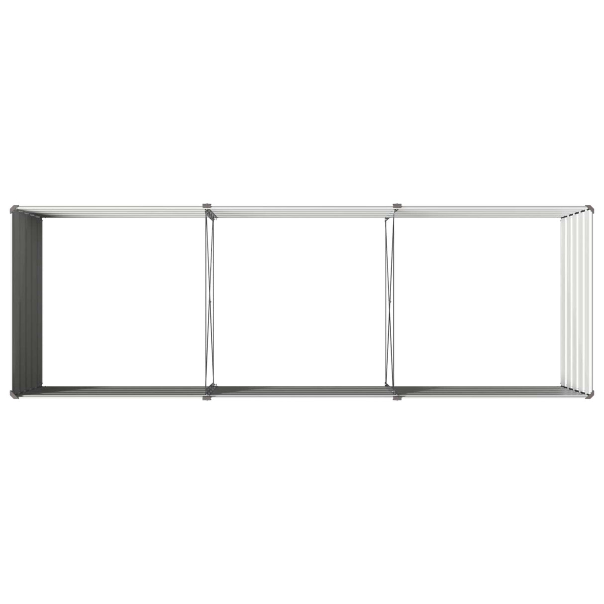Raised Garden Bed Grey 240 x 80 x 55 cm cold-rolled steel