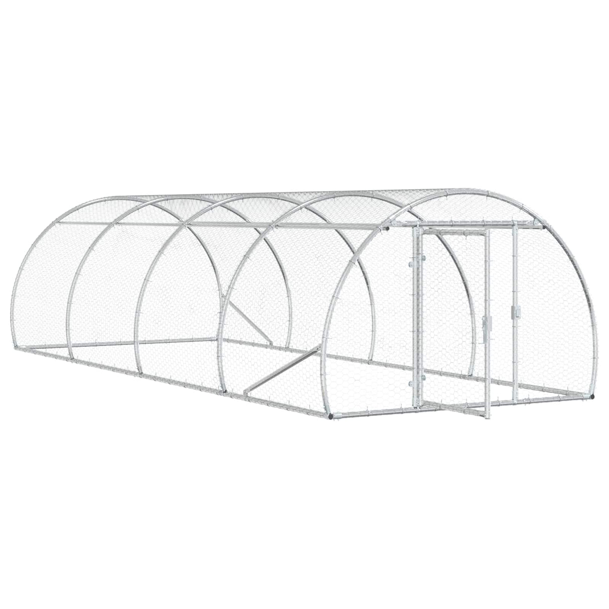 Chicken Coop Silver 400 x 150 x 100 cm Galvanised Steel