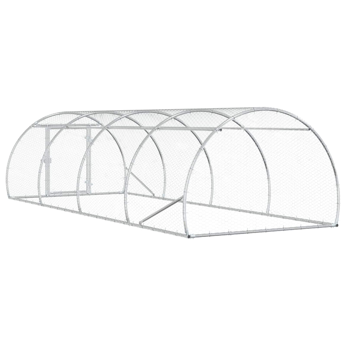 Chicken Coop Silver 400 x 150 x 100 cm Galvanised Steel