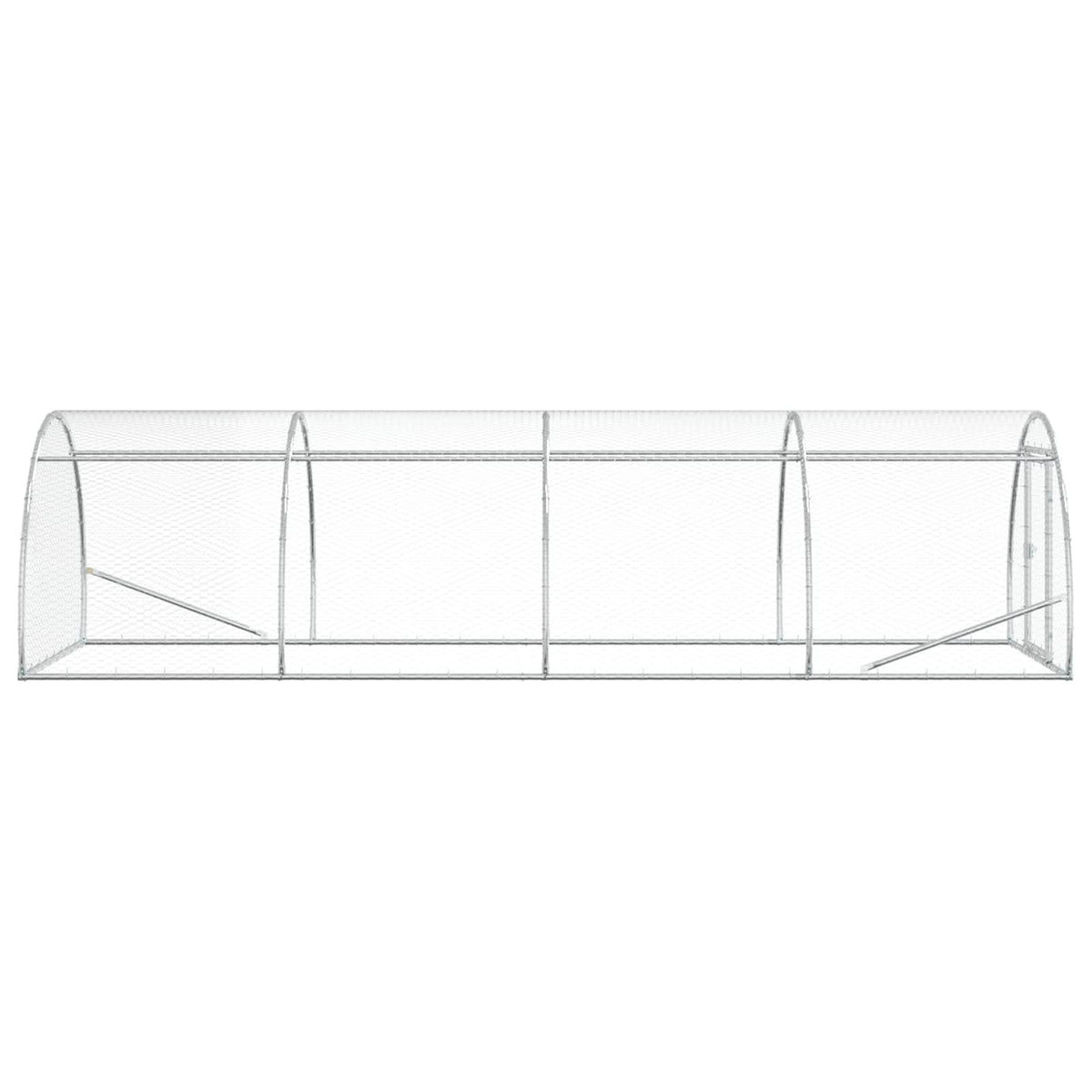 Chicken Coop Silver 400 x 150 x 100 cm Galvanised Steel