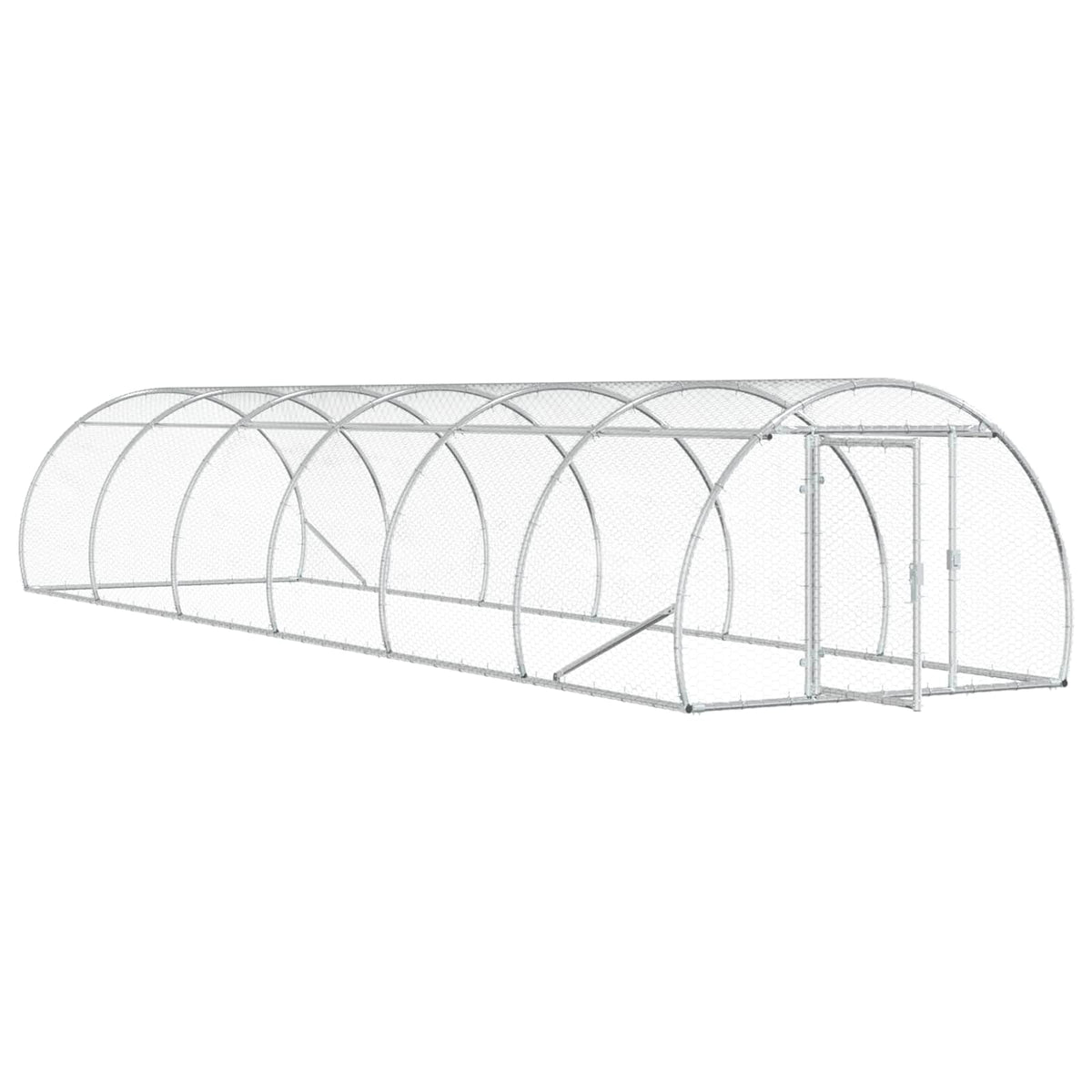 Chicken Coop Silver 600 x 150 x 100 cm Galvanised Steel