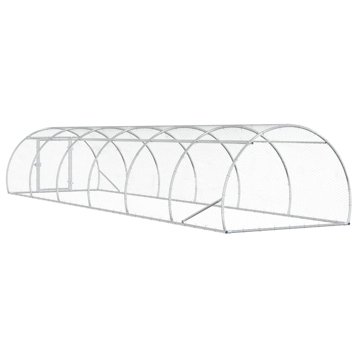 Chicken Coop Silver 600 x 150 x 100 cm Galvanised Steel