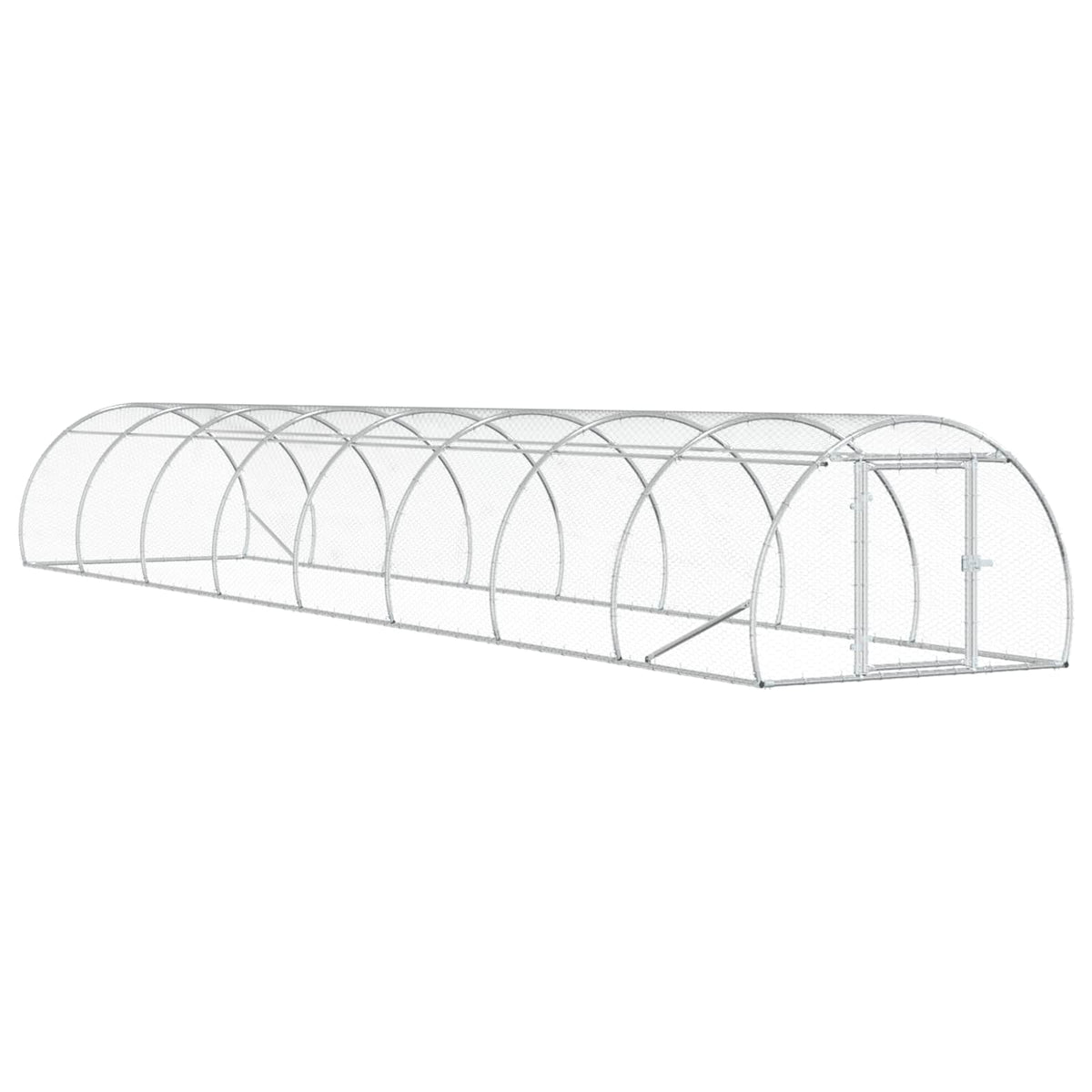 Chicken Coop Silver 800 x 150 x 100 cm Galvanised Steel