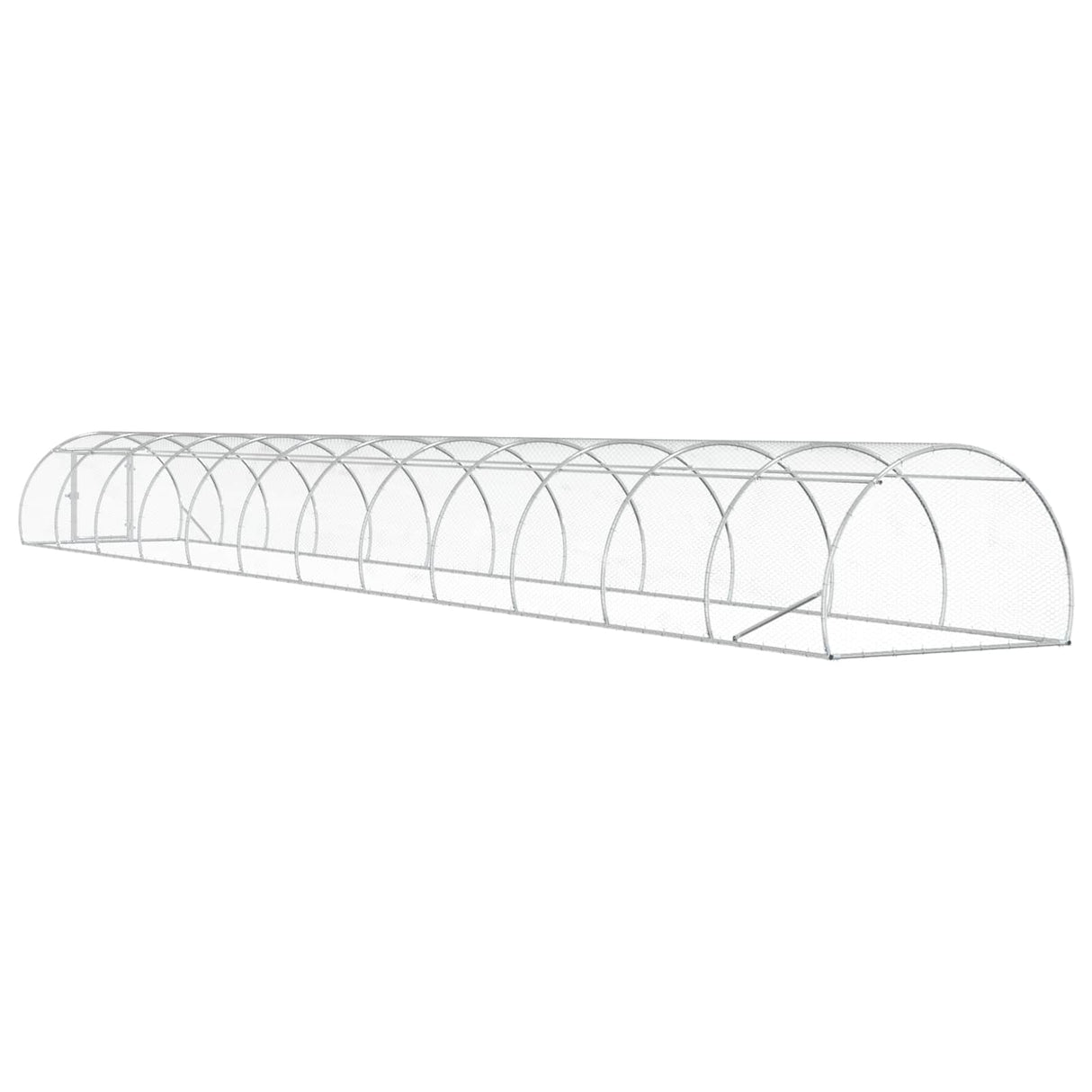 Chicken Coop Silver 1200 x 150 x 100 cm Galvanised Steel