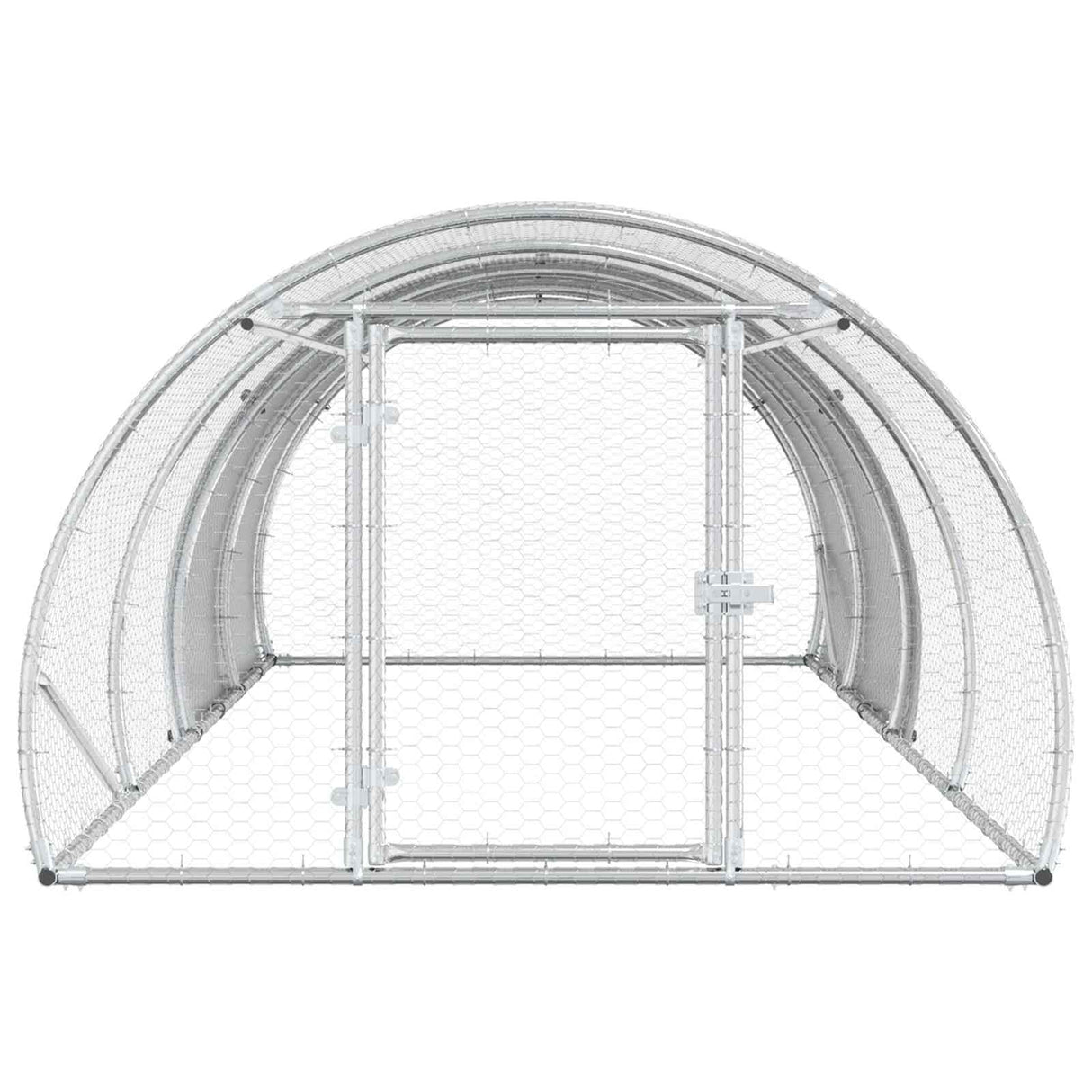 Chicken Coop Silver 400 x 150 x 100 cm Galvanised Steel
