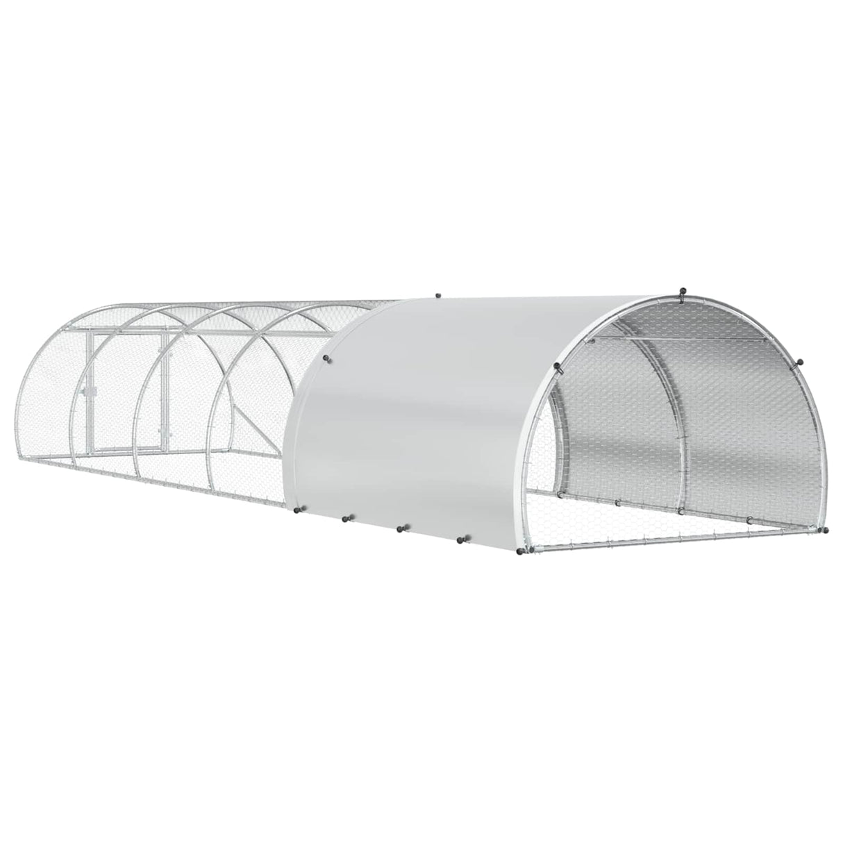 Chicken Coop Silver 600 x 150 x 100 cm Galvanised Steel