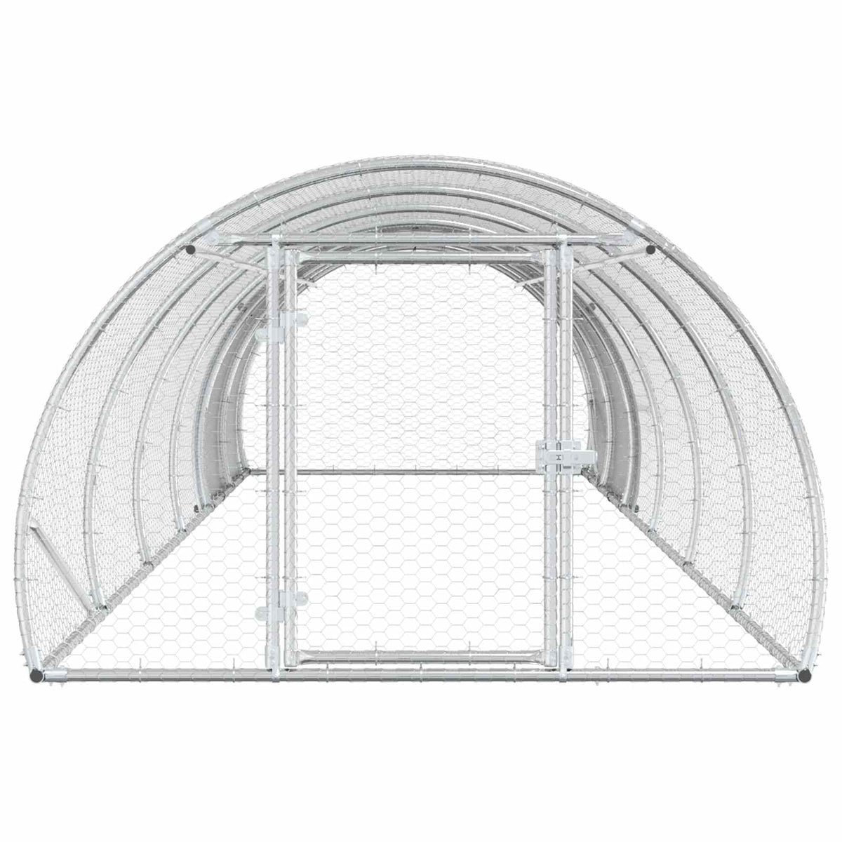 Chicken Coop Silver 600 x 150 x 100 cm Galvanised Steel
