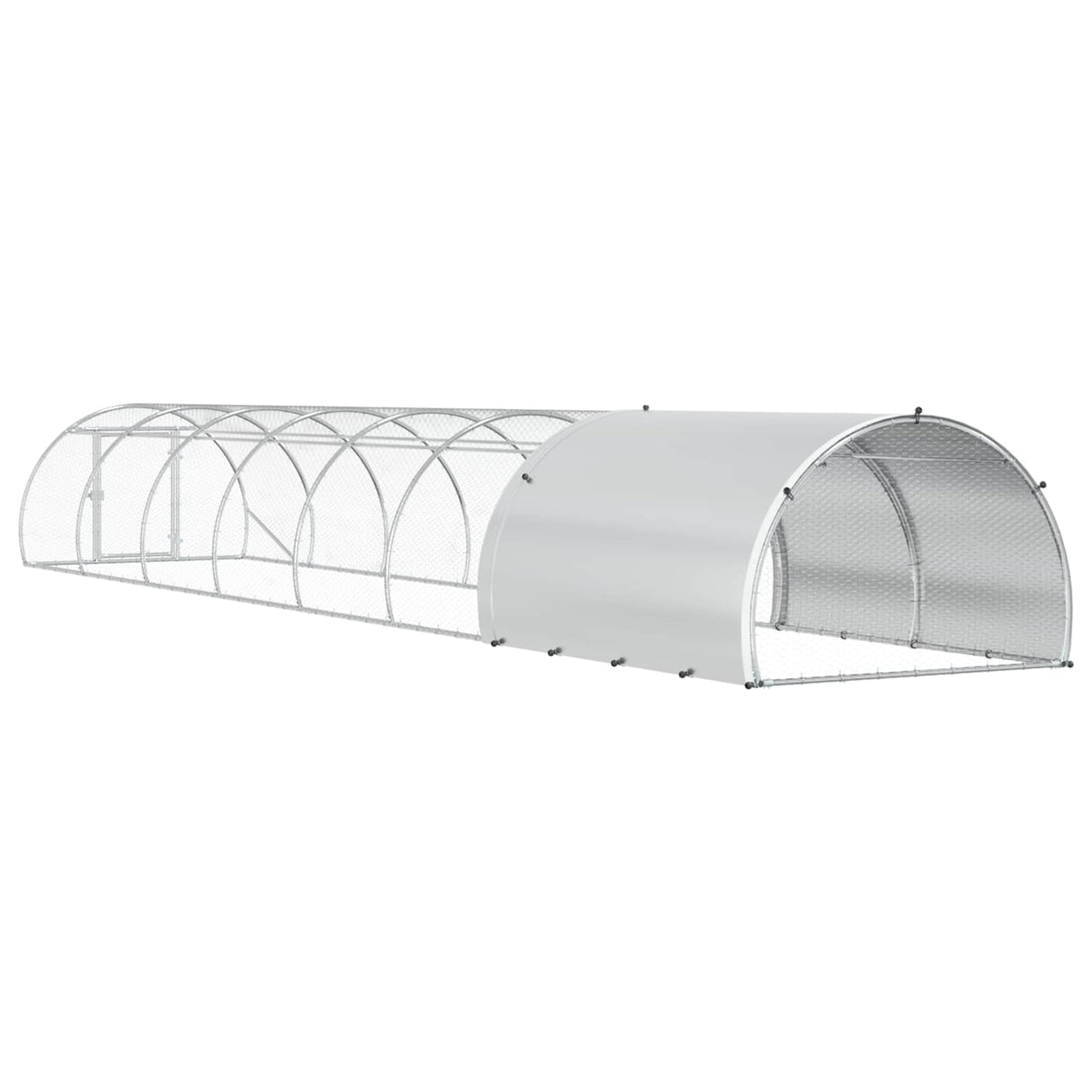 Chicken Coop Silver 800 x 150 x 100 cm Galvanised Steel