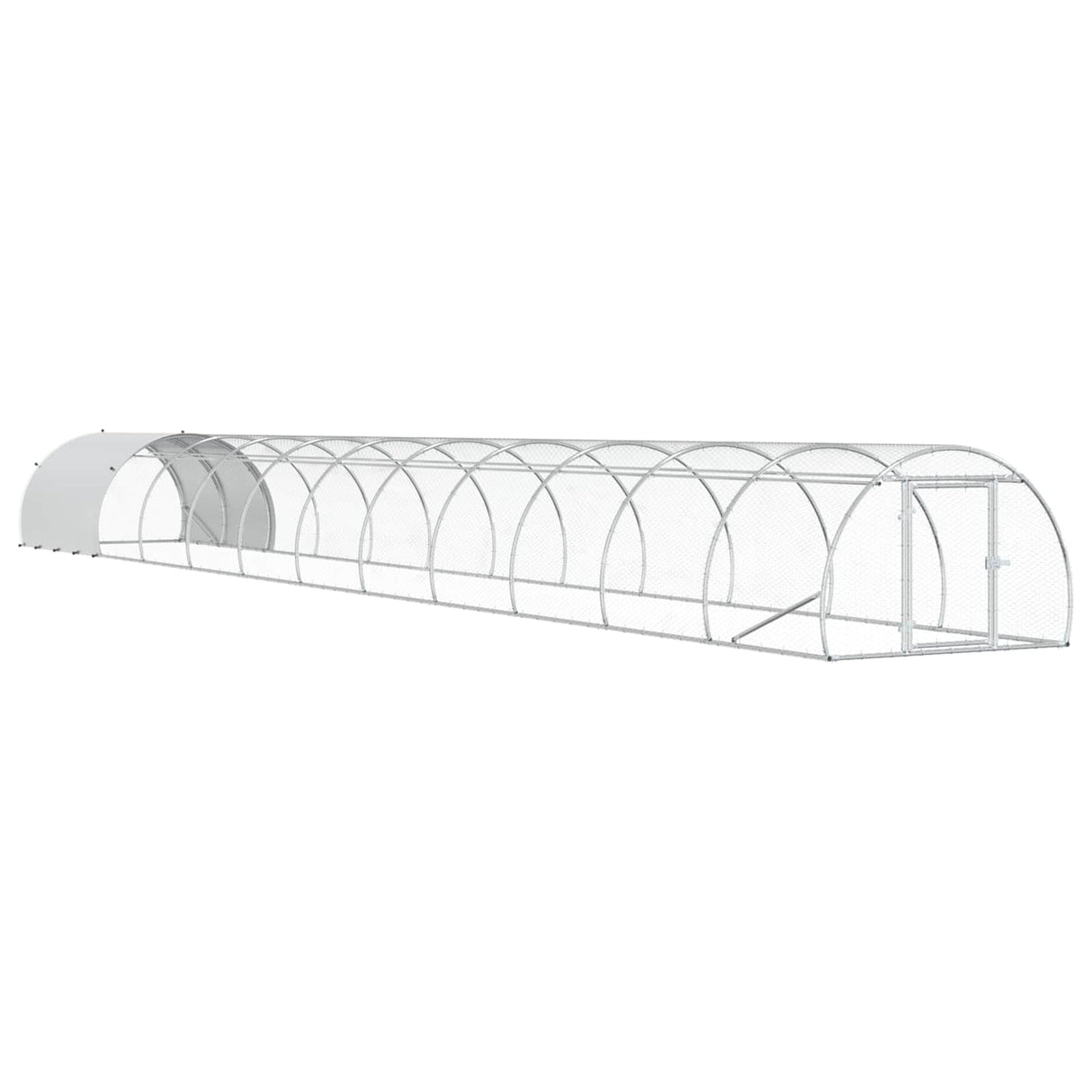 Chicken Coop Silver 1200 x 150 x 100 cm Galvanised Steel