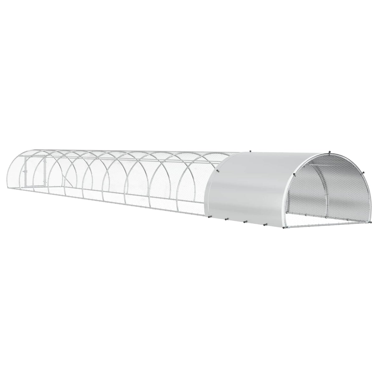 Chicken Coop Silver 1200 x 150 x 100 cm Galvanised Steel