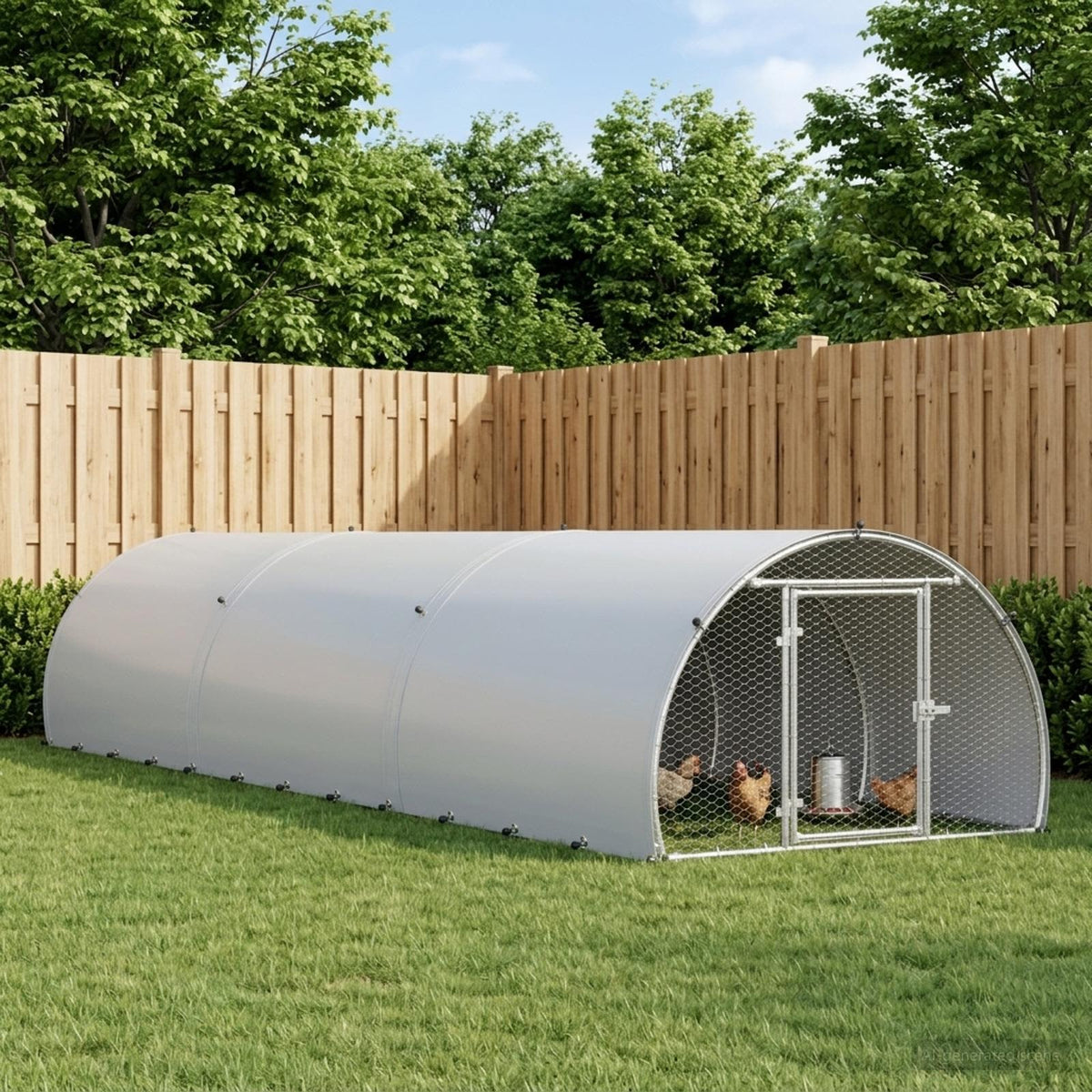 Chicken Coop Silver 600 x 150 x 100 cm Galvanised Steel