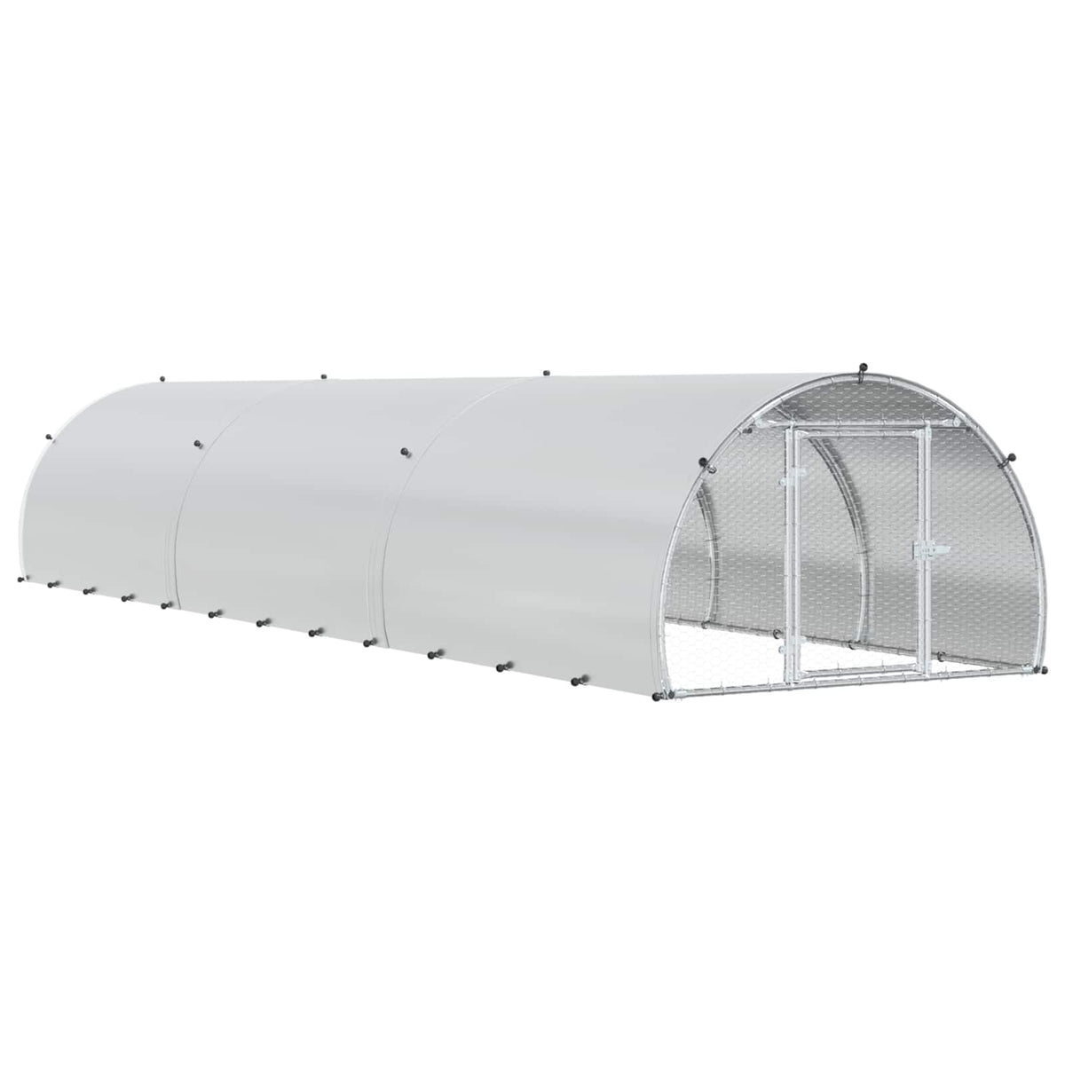 Chicken Coop Silver 600 x 150 x 100 cm Galvanised Steel