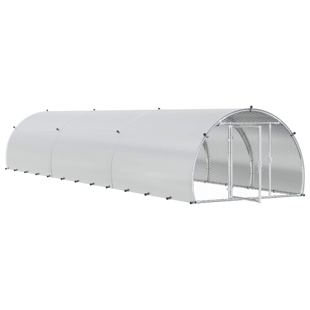 Chicken Coop Silver 600 x 150 x 100 cm Galvanised Steel