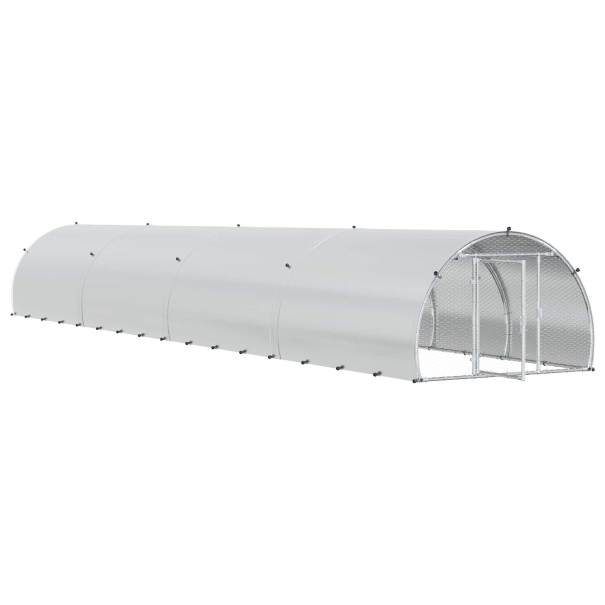 Chicken Coop Silver 800 x 150 x 100 cm Galvanised Steel