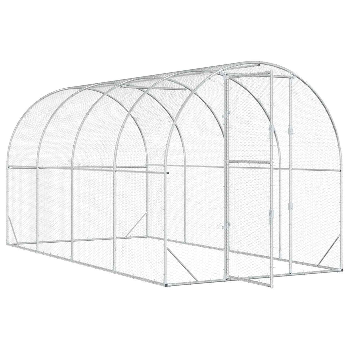 Chicken Coop Silver 400 x 200 x 200 cm Galvanised Steel