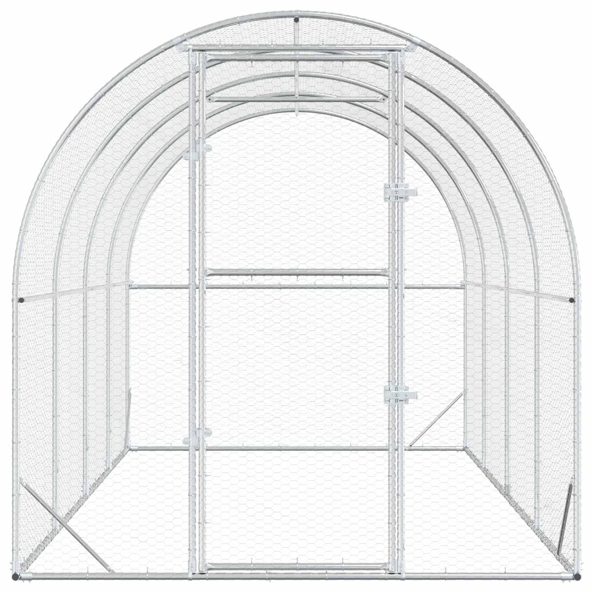 Chicken Coop Silver 400 x 200 x 200 cm Galvanised Steel