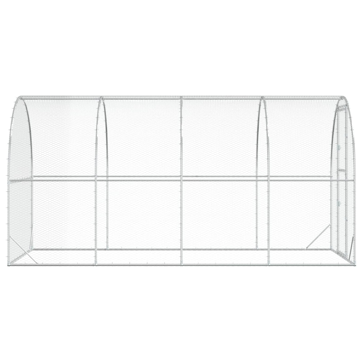 Chicken Coop Silver 400 x 200 x 200 cm Galvanised Steel