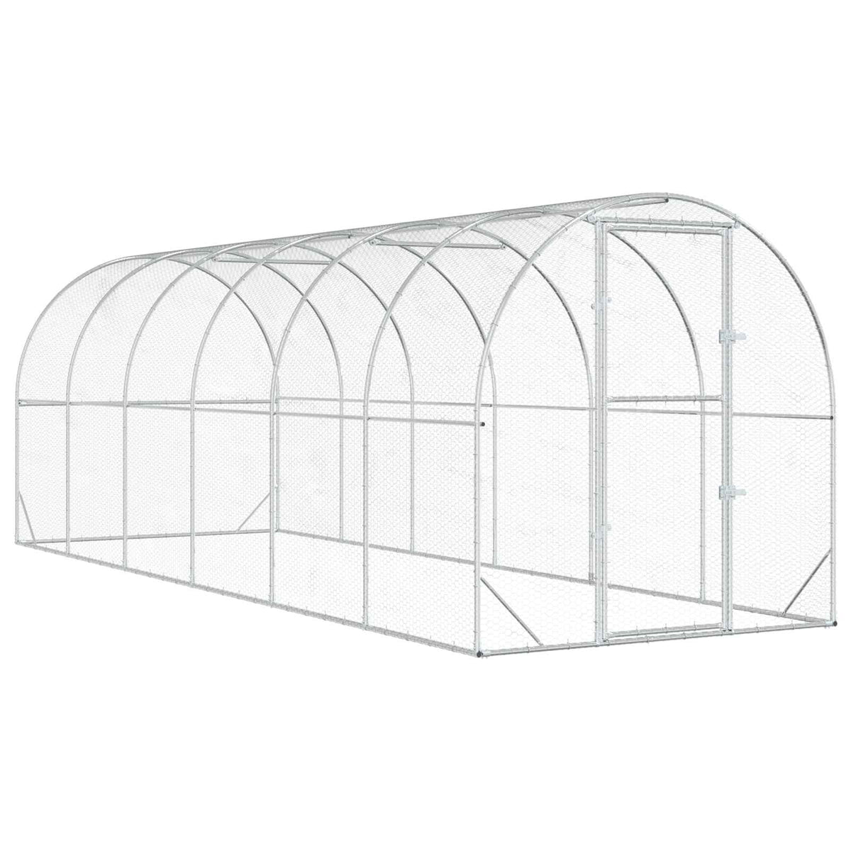 Chicken Coop Silver 600 x 200 x 200 cm Galvanised Steel