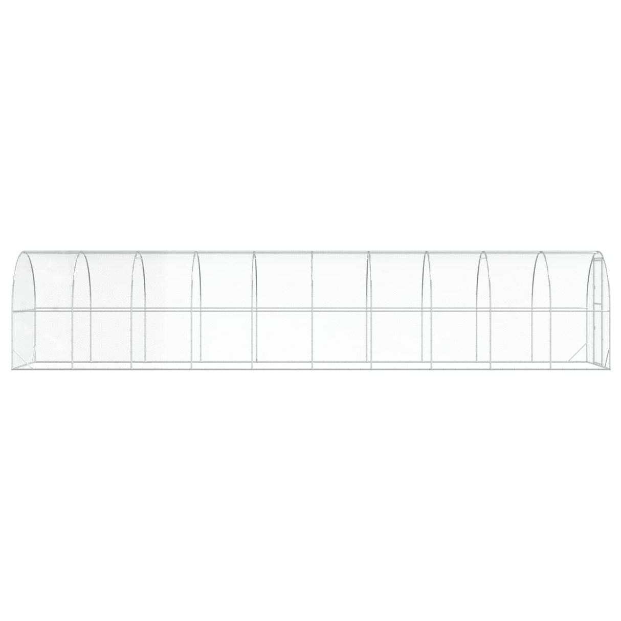 Chicken Coop Silver 1000 x 200 x 200 cm Galvanised Steel