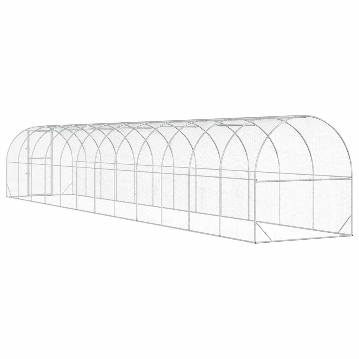Chicken Coop Silver 1200 x 200 x 200 cm Galvanised Steel