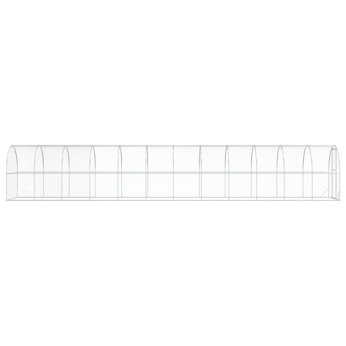 Chicken Coop Silver 1200 x 200 x 200 cm Galvanised Steel