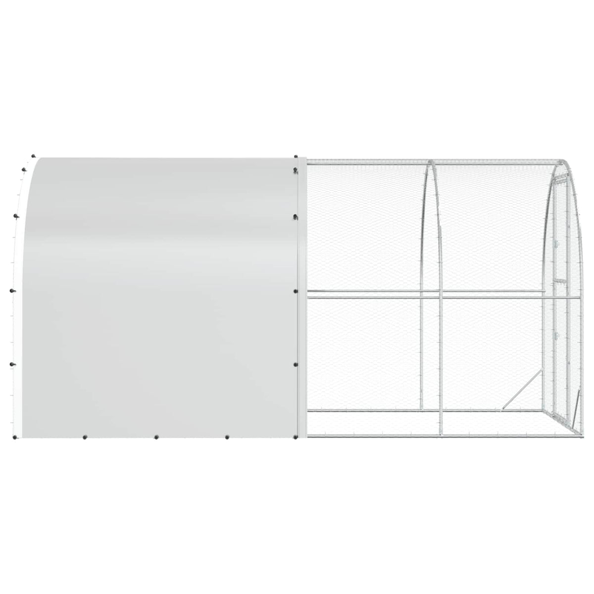 Chicken Coop Silver 400 x 200 x 200 cm Galvanised Steel