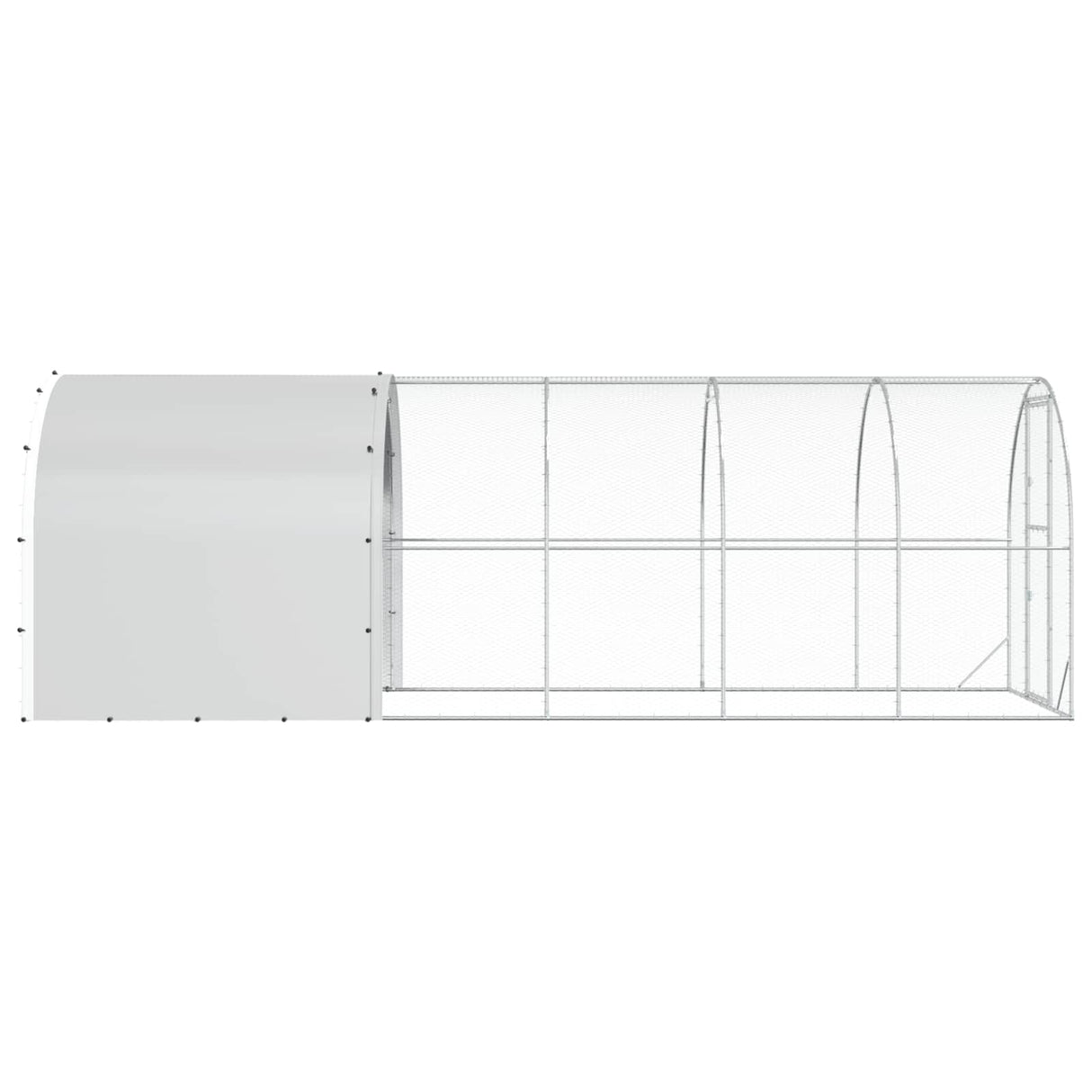 Chicken Coop Silver 600 x 200 x 200 cm Galvanised Steel