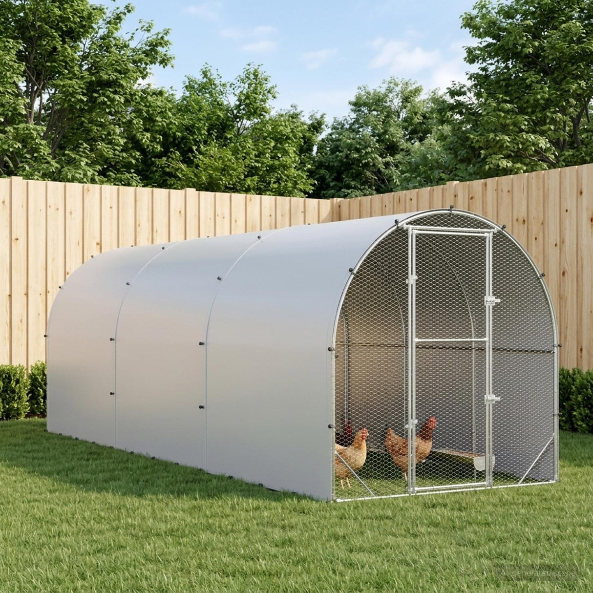 Chicken Coop Silver 600 x 200 x 200 cm Galvanised Steel