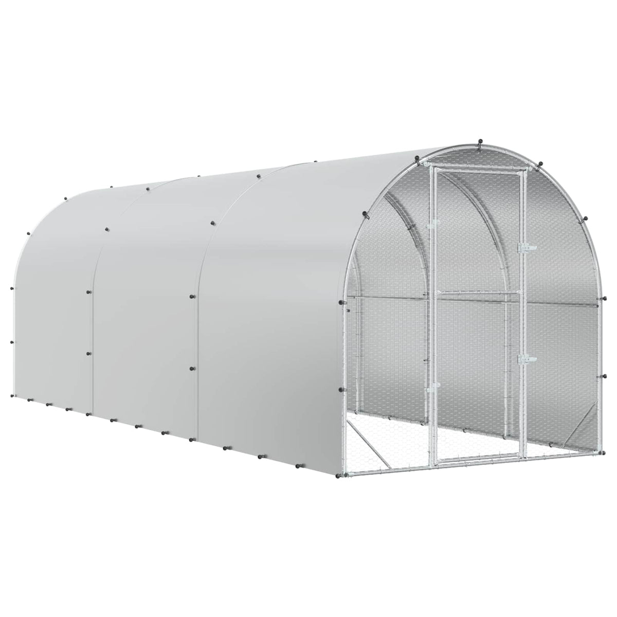 Chicken Coop Silver 600 x 200 x 200 cm Galvanised Steel