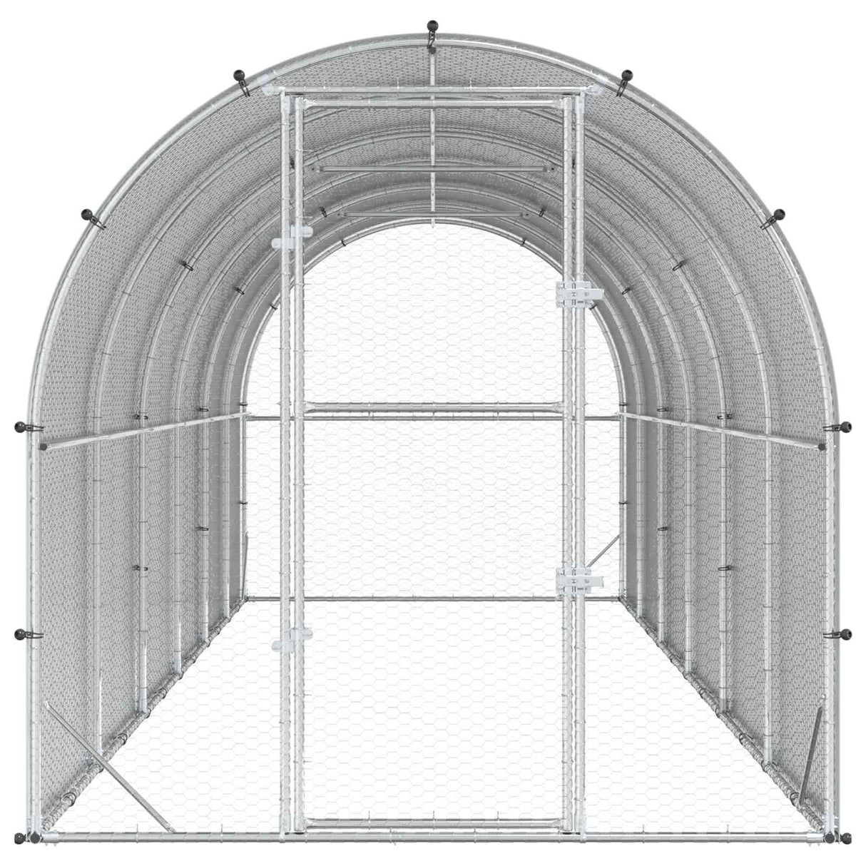 Chicken Coop Silver 600 x 200 x 200 cm Galvanised Steel