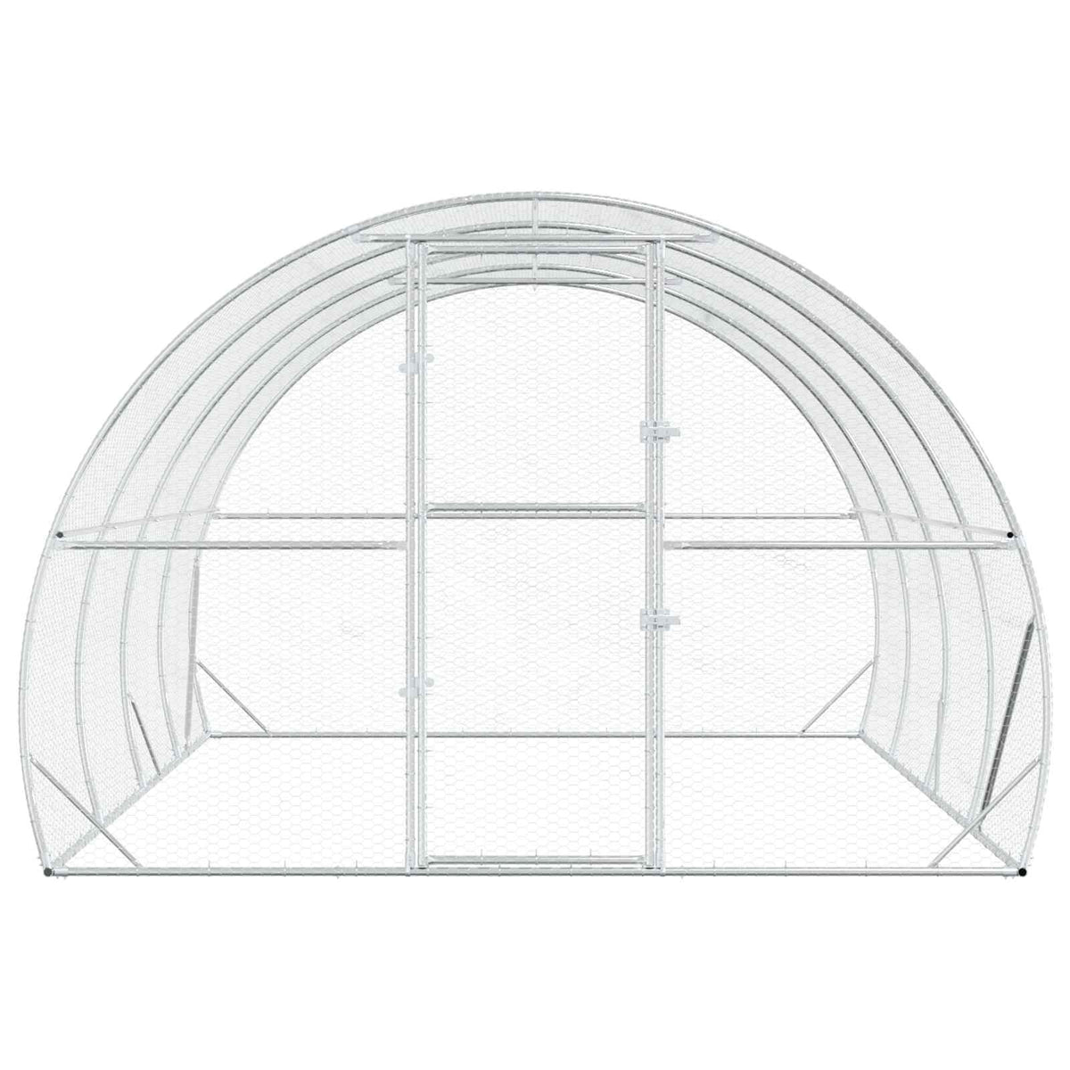 Chicken Coop Silver 400 x 300 x 200 cm Galvanised Steel