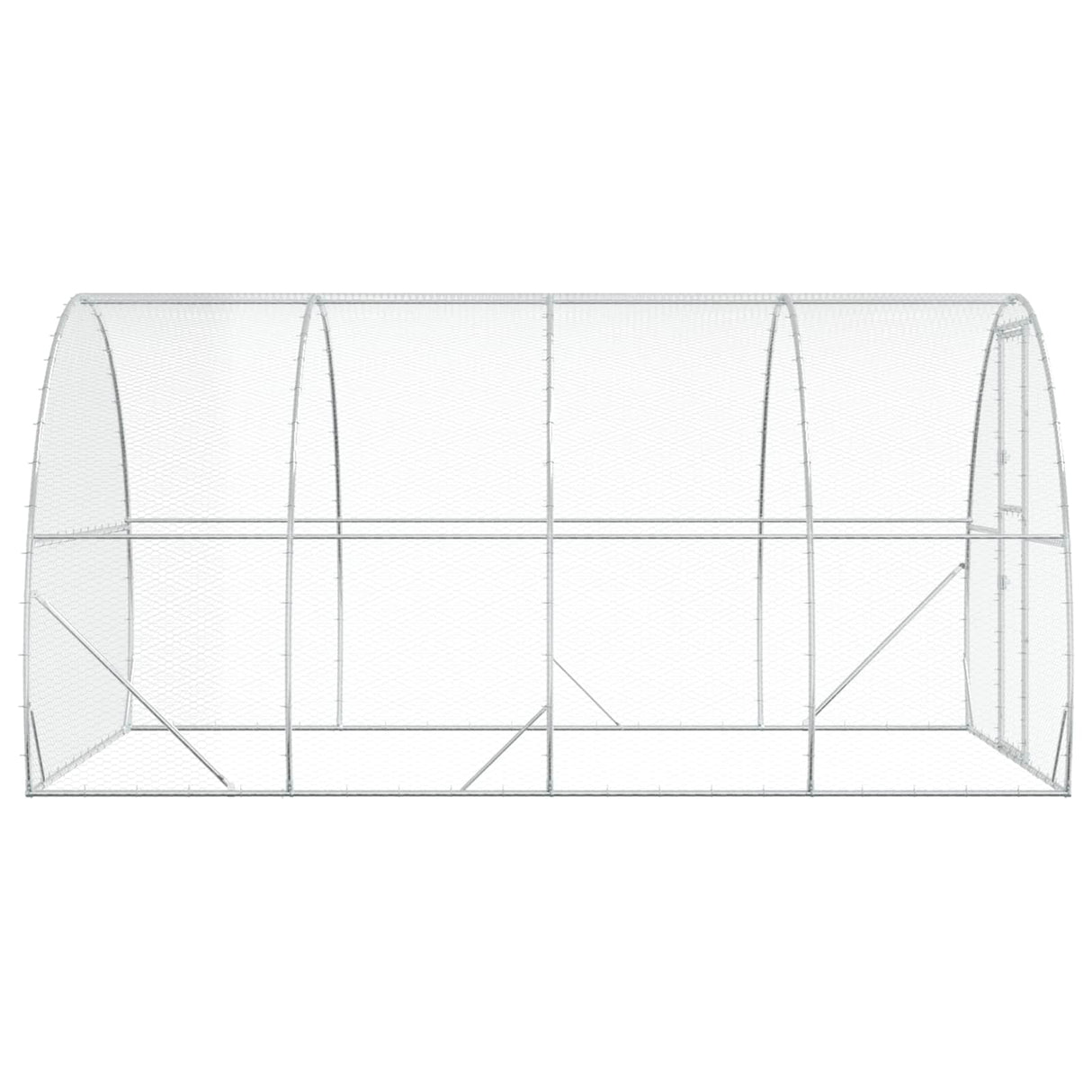 Chicken Coop Silver 400 x 300 x 200 cm Galvanised Steel