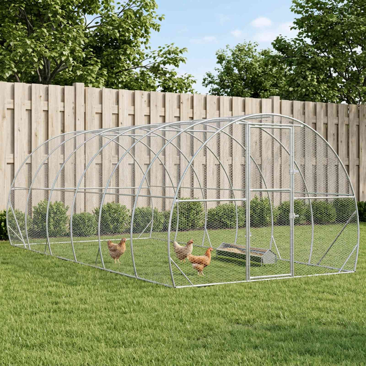 Chicken Coop Silver 600 x 300 x 200 cm Galvanised Steel
