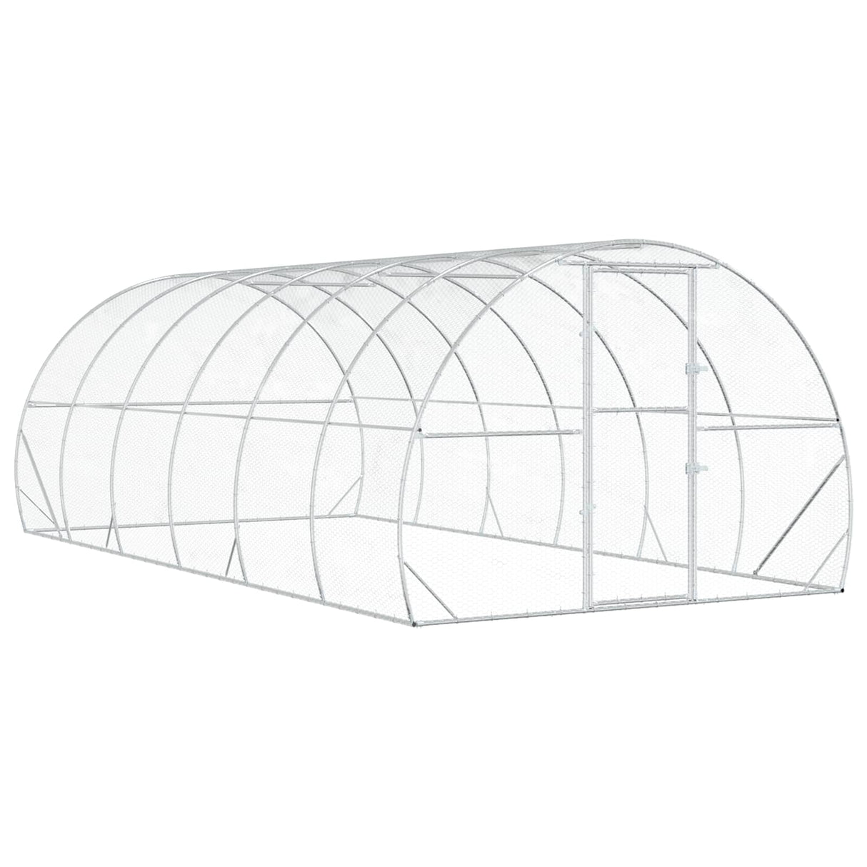 Chicken Coop Silver 600 x 300 x 200 cm Galvanised Steel
