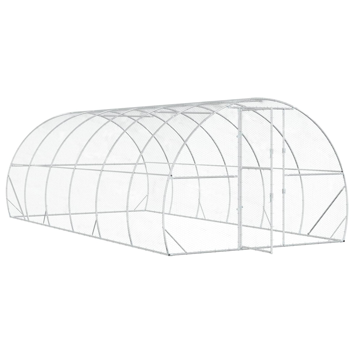 Chicken Coop Silver 600 x 300 x 200 cm Galvanised Steel