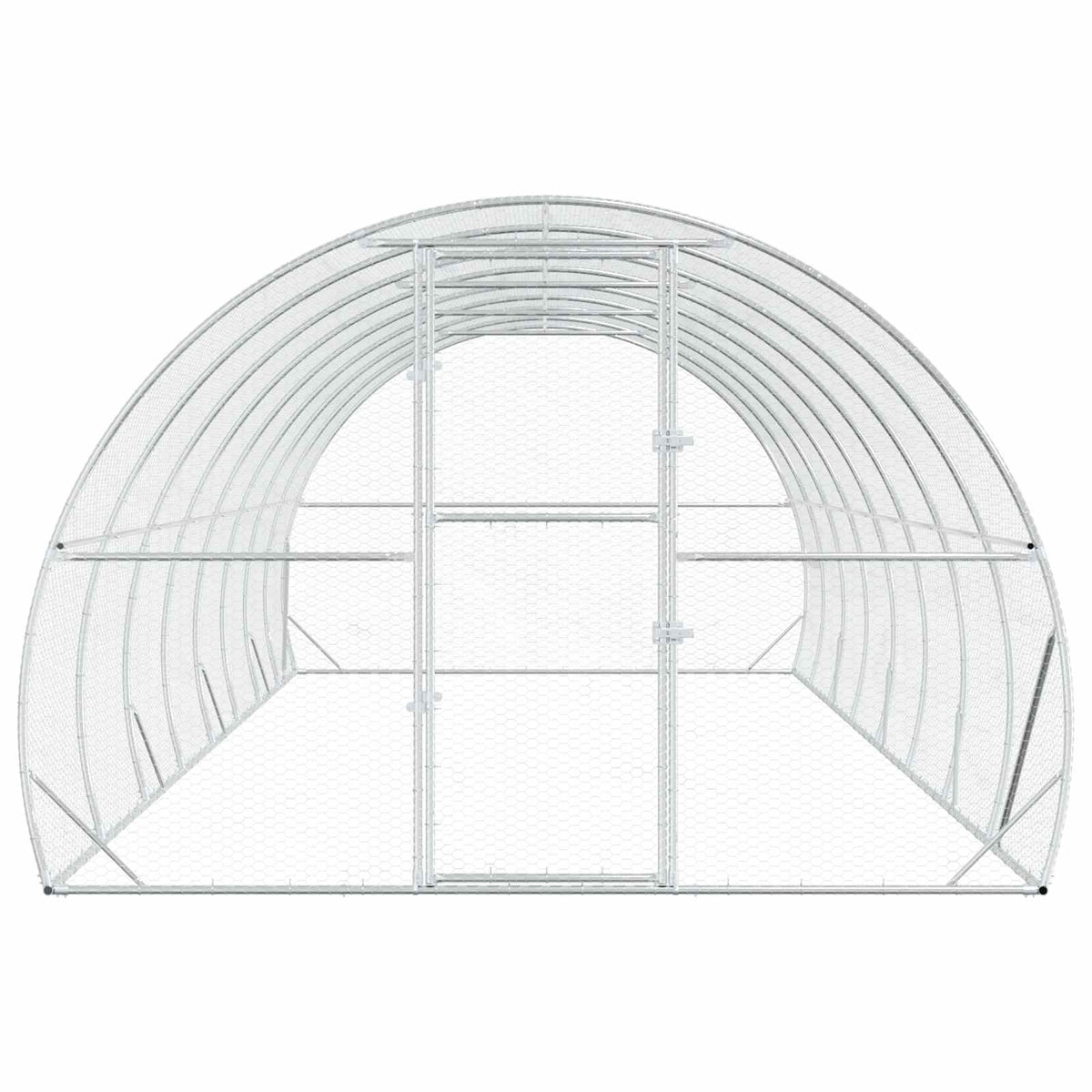 Chicken Coop Silver 800 x 300 x 200 cm Galvanised Steel