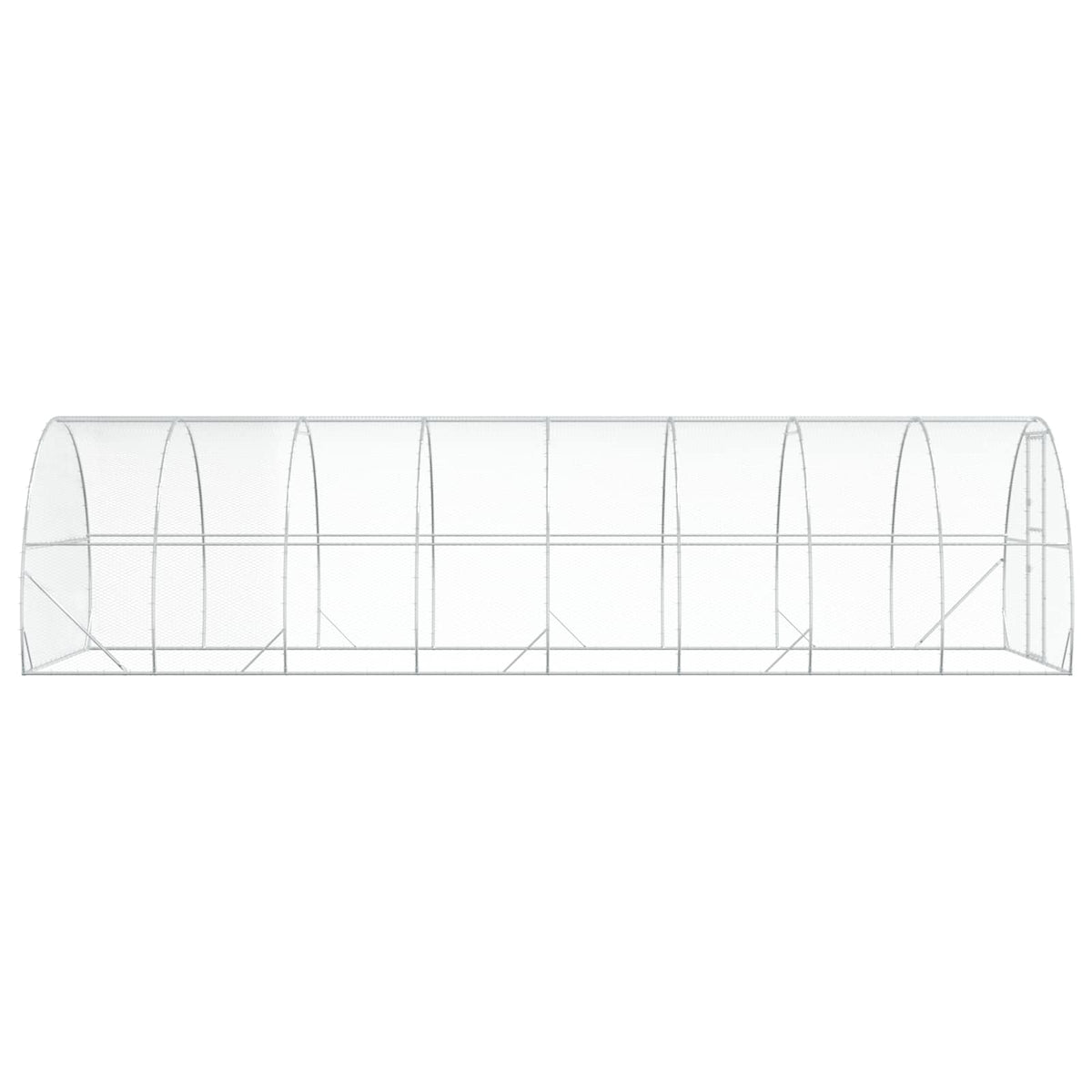Chicken Coop Silver 800 x 300 x 200 cm Galvanised Steel