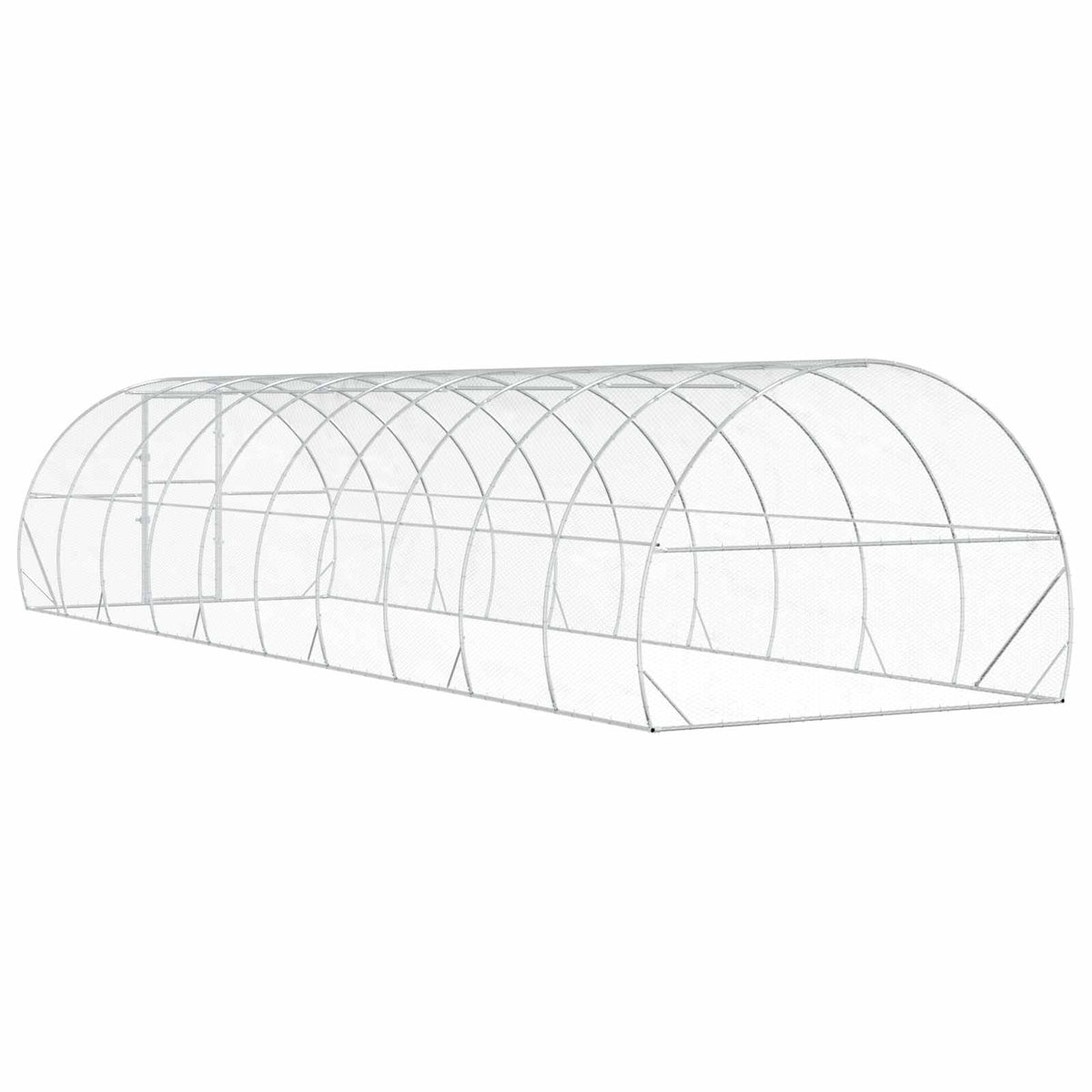 Chicken Coop Silver 1000 x 300 x 200 cm Galvanised Steel