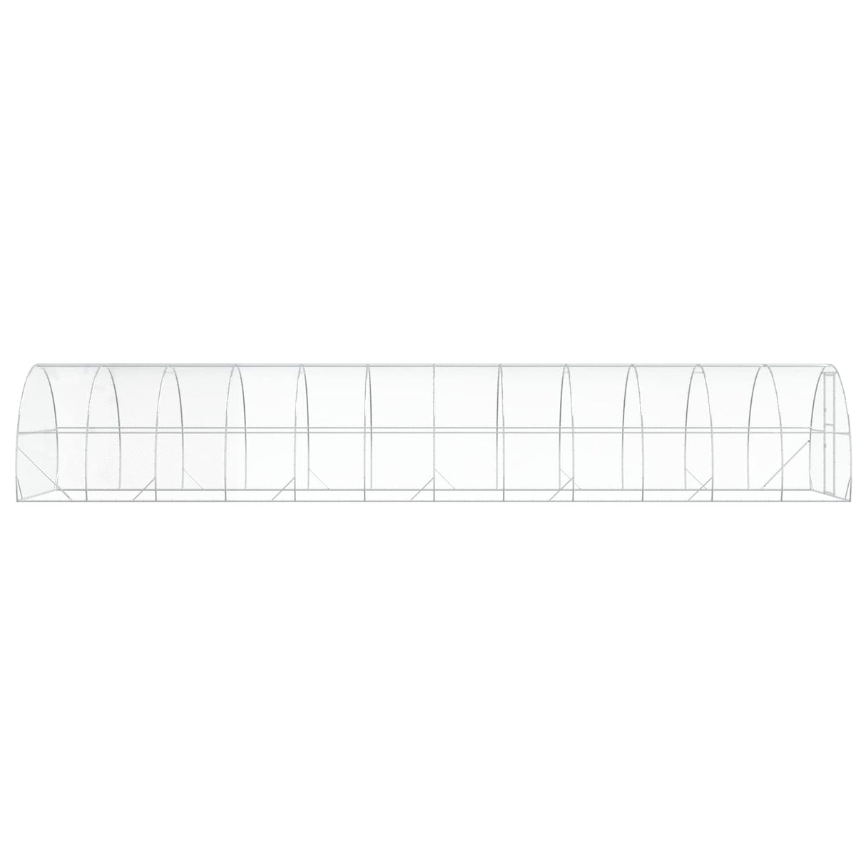 Chicken Coop Silver 1200 x 300 x 200 cm Galvanised Steel