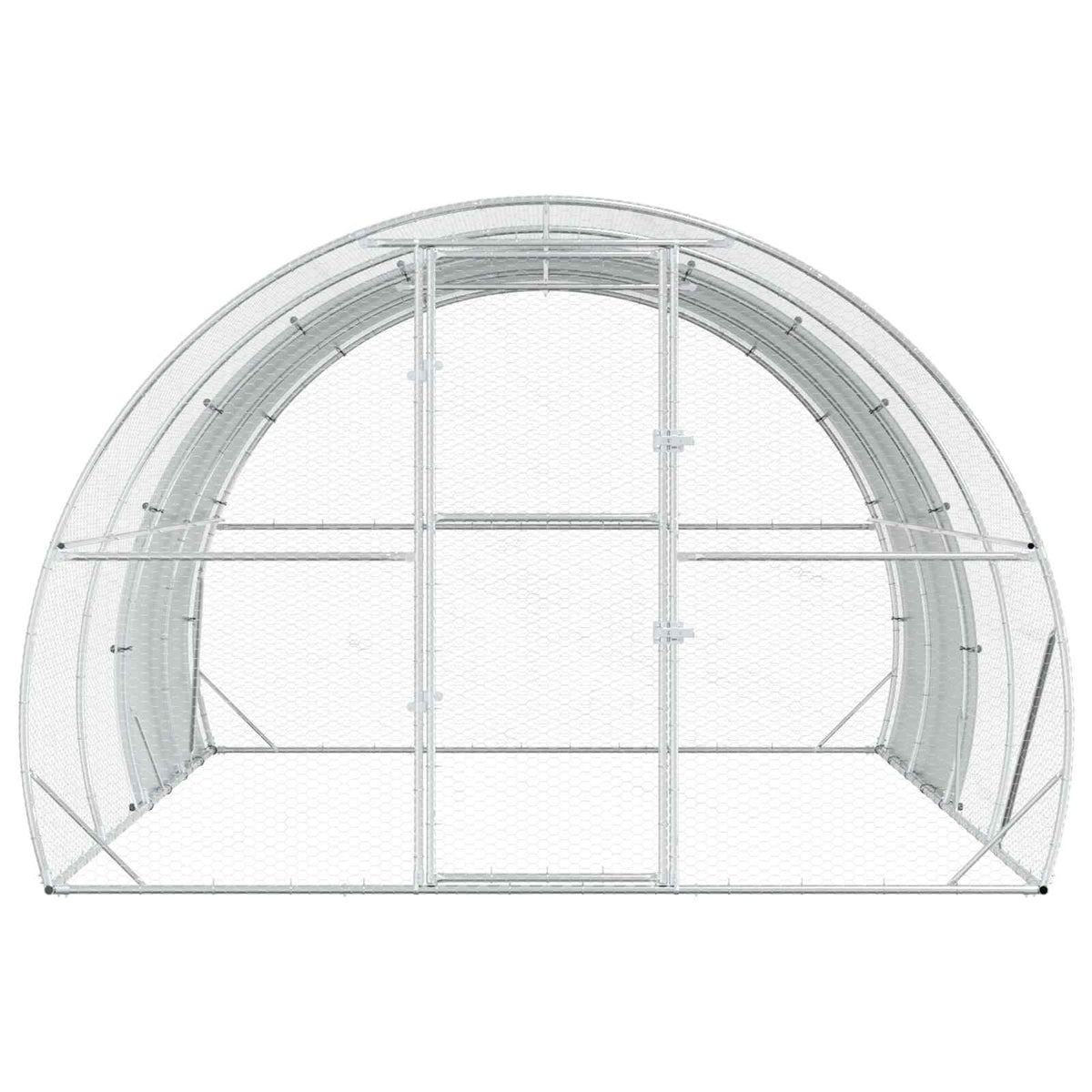 Chicken Coop Silver 400 x 300 x 200 cm Galvanised Steel