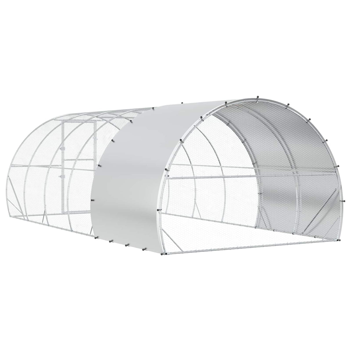 Chicken Coop Silver 600 x 300 x 200 cm Galvanised Steel