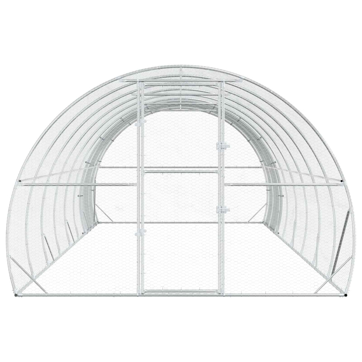 Chicken Coop Silver 800 x 300 x 200 cm Galvanised Steel