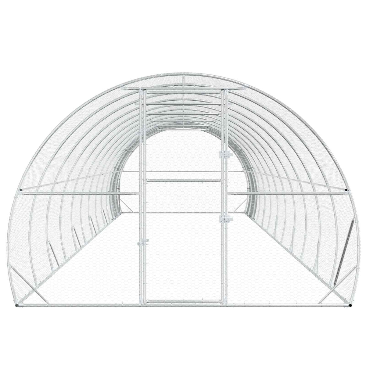 Chicken Coop Silver 1200 x 300 x 200 cm Galvanised Steel