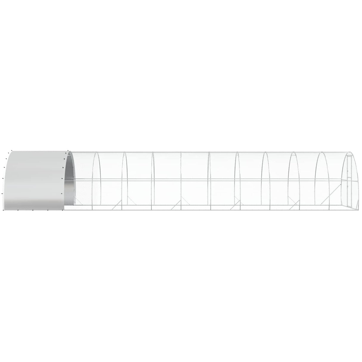 Chicken Coop Silver 1200 x 300 x 200 cm Galvanised Steel