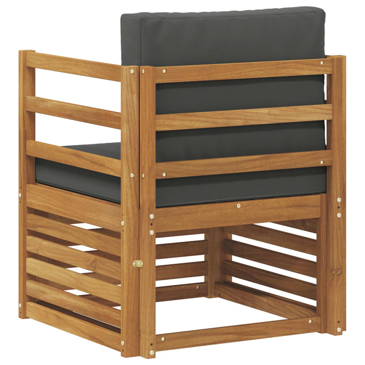 Outdoor Sofa Set Solid Acacia Wood and Polyester