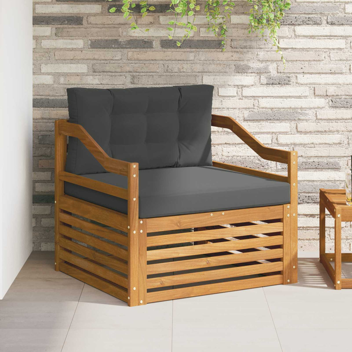 Outdoor Sofa Set Solid Acacia Wood Natural