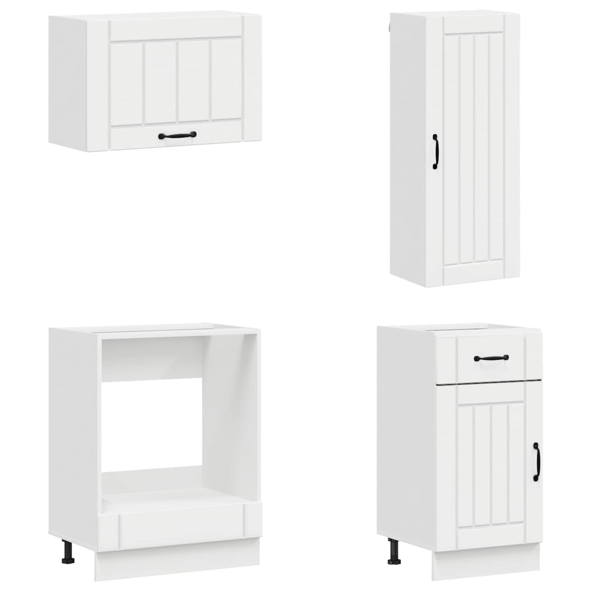 Kitchen Unit LUCCA 8 pcs High Gloss White Engineered Wood