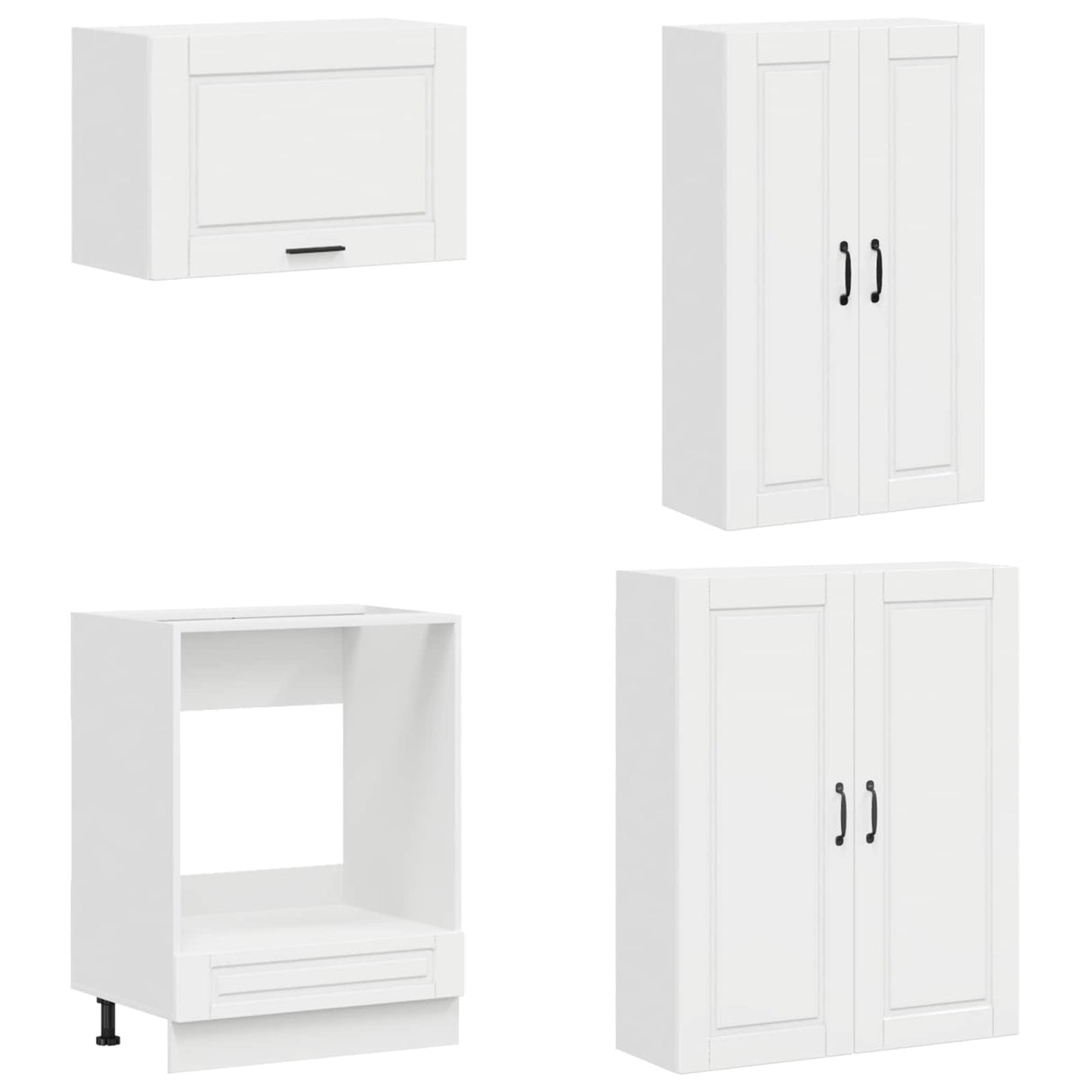 Kitchen Unit PORTO 8 pcs High Gloss White Engineered Wood