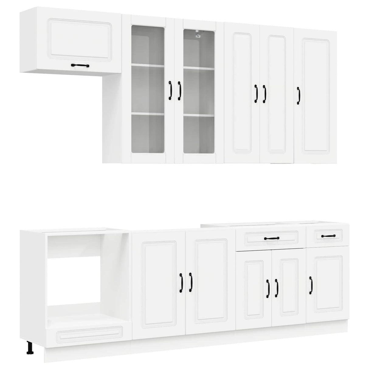 Kitchen Unit KALMAR 8 pcs White Engineered Wood